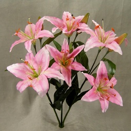 [S8913-PNK] LILY TIGER BUSH X3 - PINK