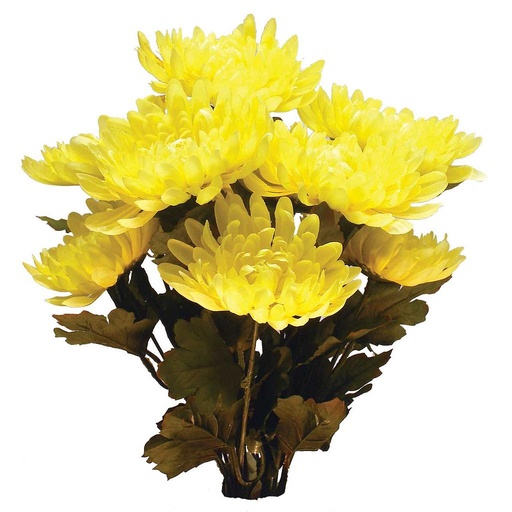 [S20365-YEL] MUM BUSH X9 20"   YELLOW