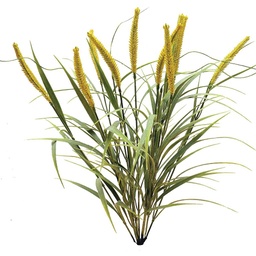[S024383-YEL] WHEAT BUSH FLOCKED X14 YELLOW
