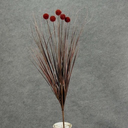 [S650440-BUR] GRASS ONION FLKD BALL BUSH X5  BURGUNDY