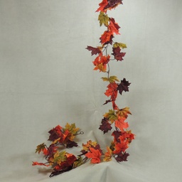 [S8015-G] GARLAND MAPLE LEAVES 6' BURG/ORG