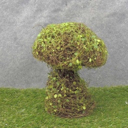 [S83843] MOSS MUSHROOM TWIG 12&quot;X8&quot;