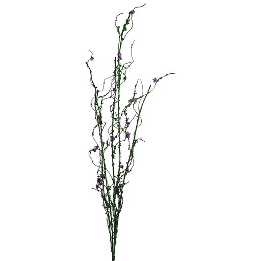 [SA301-PUR] TWIG MOSS BRANCHES 45" W/PURPLE BLOSSOMS