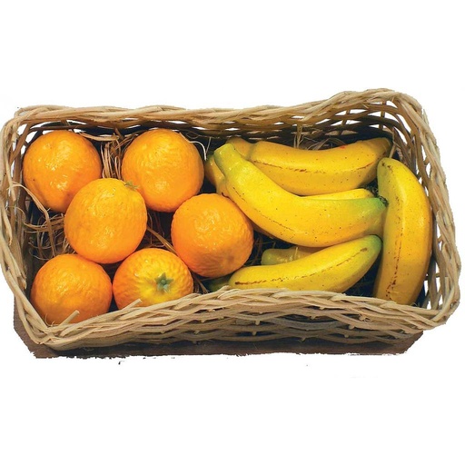 [S520703] ORANGE & BANANA IN BASKET (12 PC/SET)