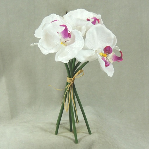 [S4924-WHT] ORCHID 10.5" SATIN BUNDLE X6  WHITE