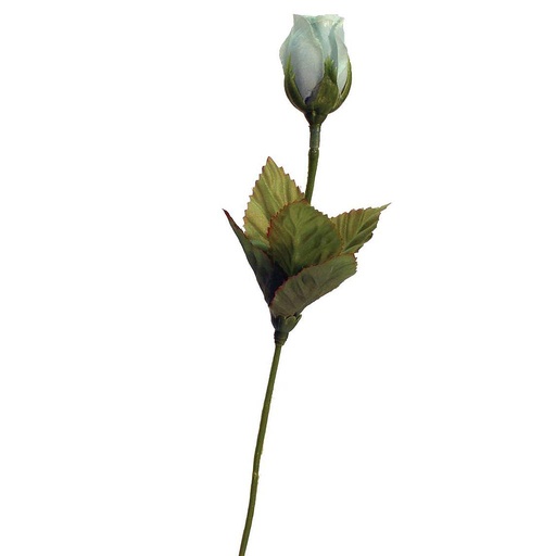 [S24275-AQU] ROSE BUD SINGLE FRENCH AQUA 14.5"