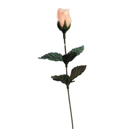 [S24275-PCR] ROSE BUD SINGLE FRENCH PINK CREAM 14.5&quot;