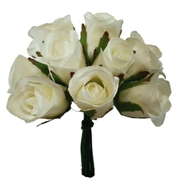 [S42099-WHT] ROSE SWEETHEART PICK  WHITE (1 DZ/POLY BAG)