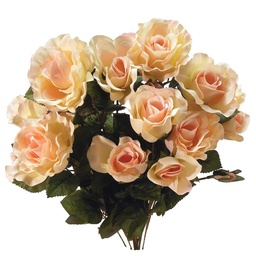 [S5175-PNK] ROSE 21&quot; w/BUD BUSH X 12  PINK