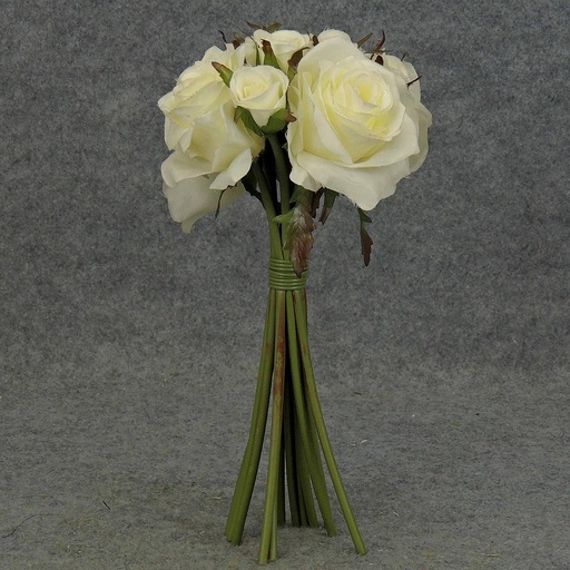 [S5781-CRM] ROSE NOSEGAY/STANDING BOUQUET X12 CREAM