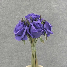 [S5781-DKP] ROSE NOSEGAY/STANDING BOUQUET X12  DARK PURPLE