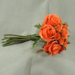 [S5781-ORG] ROSE NOSEGAY/STANDING BOUQUET X12  ORANGE