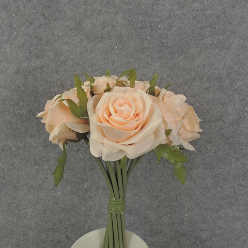 [S5781-PCH] ROSE NOSEGAY/STANDING BOUQUET X12  PEACH