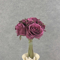 [S5781-PLM] ROSE NOSEGAY/STANDING BOUQUET X12  PLUM
