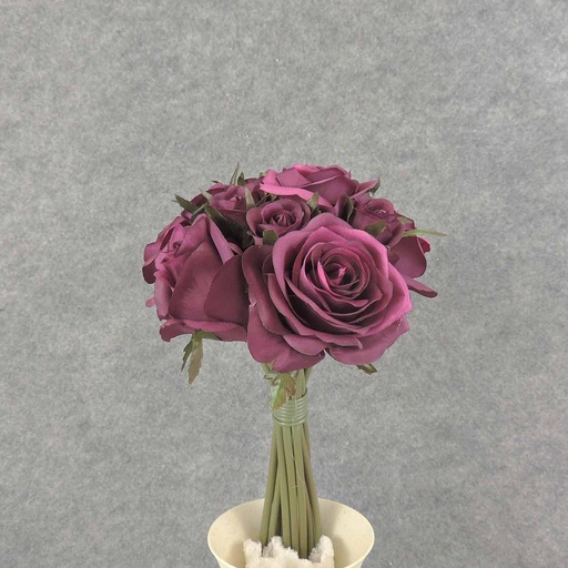 [S5781-PLM] ROSE NOSEGAY/STANDING BOUQUET X12  PLUM
