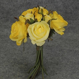 [S5781-YEL] ROSE NOSEGAY/STANDING BOUQUET X12  YELLOW