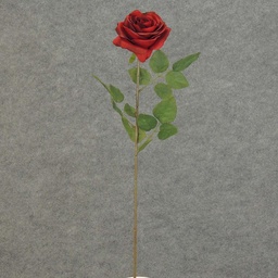 [S5788-DKR] ROSE STEM  LARGE OPEN 26"  DARK RED