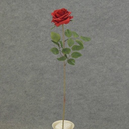 [S5788-RED] ROSE STEM  LARGE OPEN 26"  RED