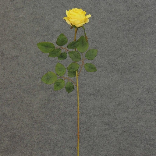 [S5788-YEL] ROSE STEM  LARGE OPEN 26"  YELLOW