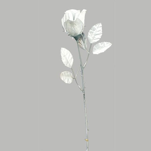 [S591740-SIL] ROSE STEM   BUD SILVER  (1 DZ/BAG) 