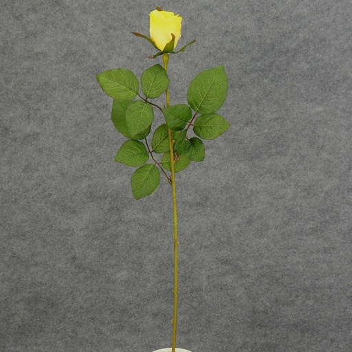 [S5952-YEL] ROSE STEM LARGE BUD 26"  YELLOW