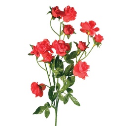 [S791192-RED] ROSE SPRAY X 3 W/12 HEADS RED