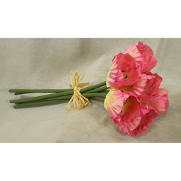[S13887-PNK] TULIP SATIN MINI 11&quot; BUNDLE X6 PINK