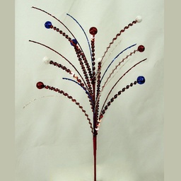 [SA312] SEQUIN BERRY SPRAY 18&quot; RED/WHITE/BLUE