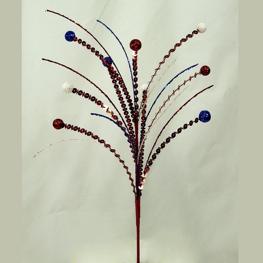 [SA312] SEQUIN BERRY SPRAY 18" RED/WHITE/BLUE