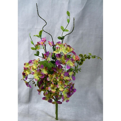[SA326-GRP] HYDRANGEA/BERRY SPRAY 16"  GRAPE
