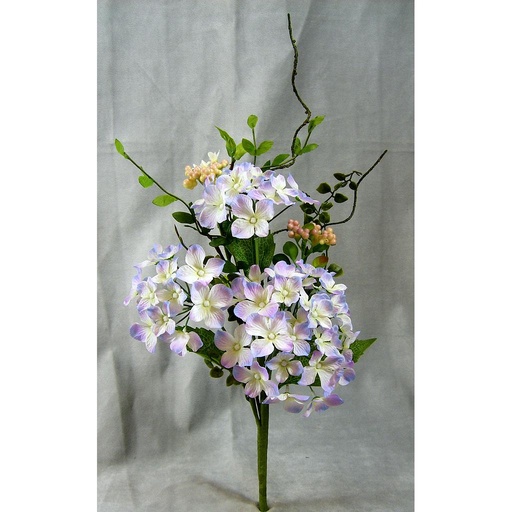 [SA326-LAV] HYDRANGEA/BERRY SPRAY 16"  LAVENDER