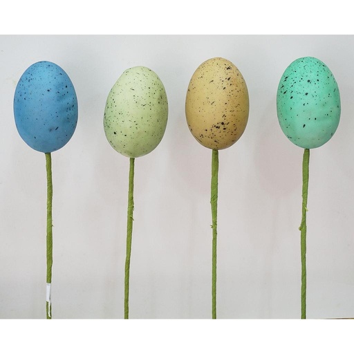 [SA331P] EGGS 2.5" 4-ASSORTED (1 DZ/BAG) W/10" PICK 12"O/A