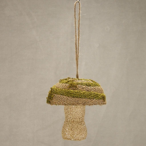 [SA4031] MUSHROOM BURLAP 4" X 4"