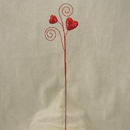 [SA4057] HEART CURLY PICK  24" RED