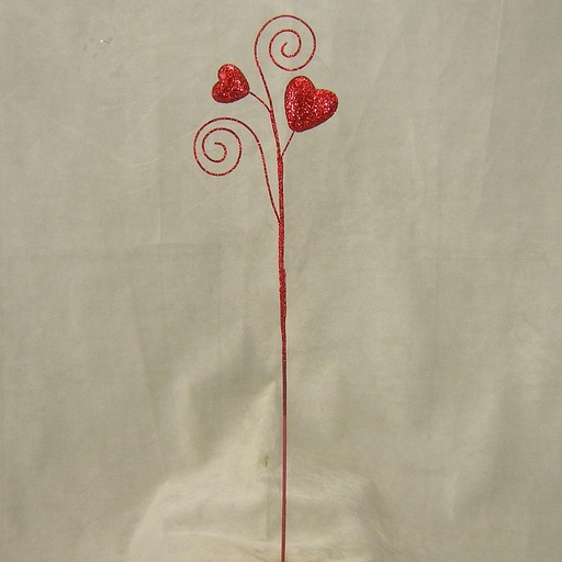 [SA4057] HEART CURLY PICK  24" RED