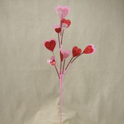 [SA4058] HEART SPRAY 29" RED/PINK