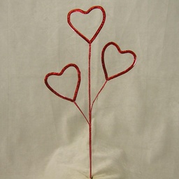 [SA4061] HEART SPRAY  24" RED