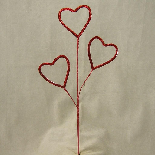 [SA4061] HEART SPRAY  24" RED