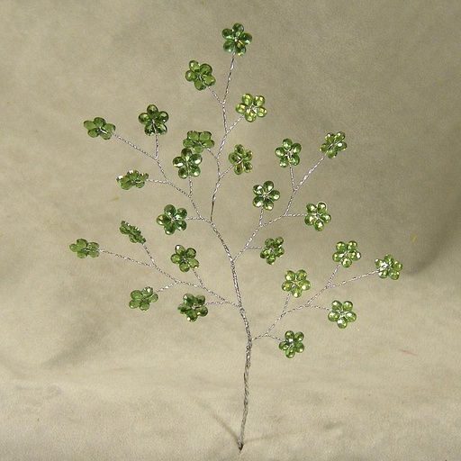 [SA4082-GRN] JEWEL FLOWER 8" PICK   GREEN