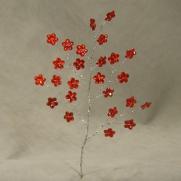 [SA4082-RED] JEWEL FLOWER 8&quot; PICK   RED