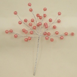 [SA4085-FUS] PEARL BEAD PICK 6.75&quot;  FUCHSIA