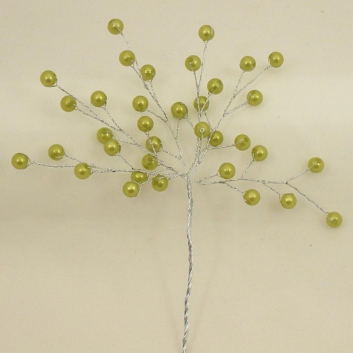 [SA4085-LGN] PEARL BEAD PICK 6.75"  LIGHT GREEN