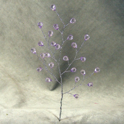 [SA4091-PUR] ACRYLIC BEAD PICK 8"  PURPLE
