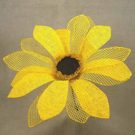 [SA4112] SUNFLOWER BURLAP PICK 16"