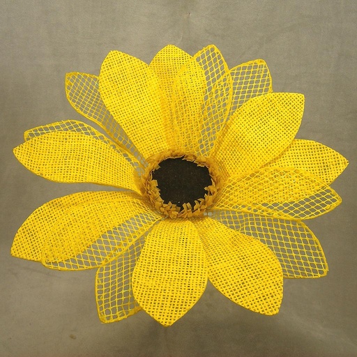 [SA4113] SUNFLOWER BURLAP PICK 12"