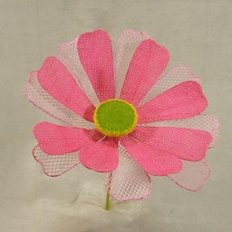 [SA4116-PNK] DAISY 12&quot; BURLAP PICK  PINK