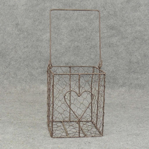 [SA5027-BRN] BASKET WIRE 6.5"H X 5.75"D BROWN