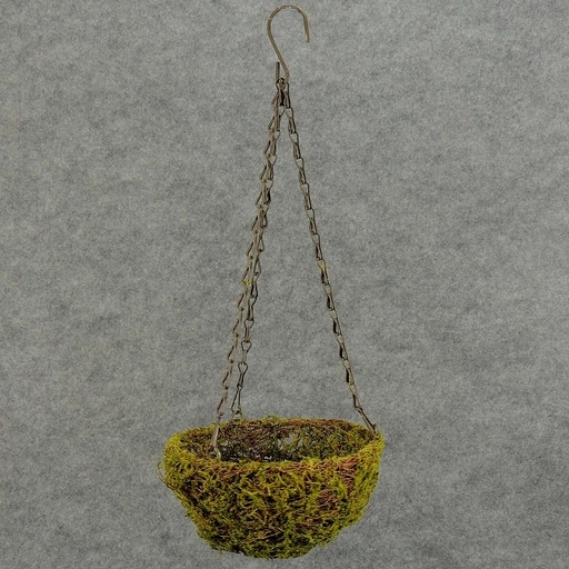 [SA5034] BASKET HANGING 8"D X 21"H X 5"D MOSS/TWIG