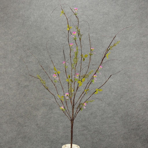 [SA5107-PUR] FLOWERING TWIG BRANCH 44"  PURPLE