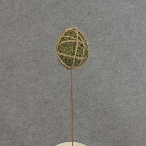 [SA6013-C] EGG PICK 11" MOSS/JUTE DESIGN  1